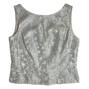 JS collections  Metallic Beaded Zip Top